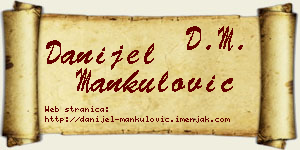 Danijel Mankulović vizit kartica